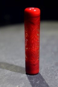 Red mist racked glass bead tube